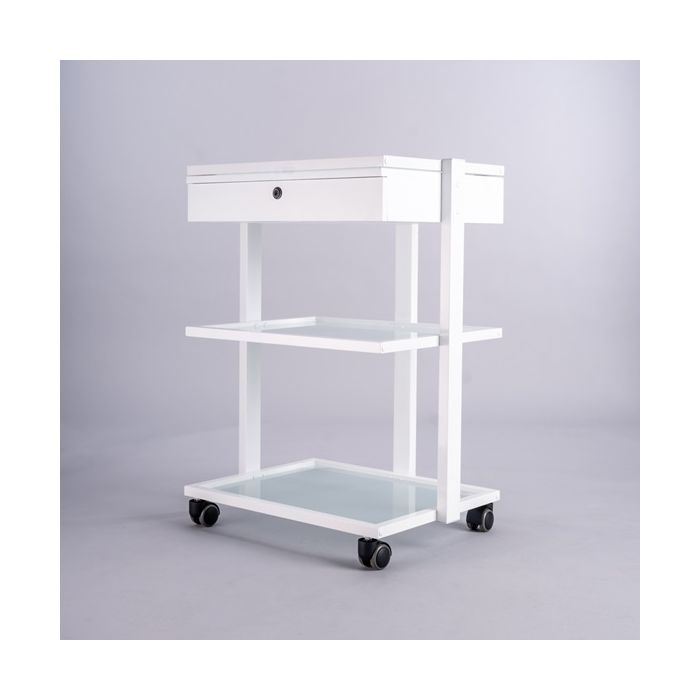 White Beauty Trolley With Drawer 
