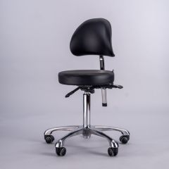 Ultimate Salon Seat with Backrest - Black