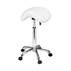Explore Saddle Stool - White used in salons across the UK ✓ Free shipping over £99