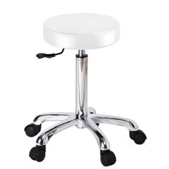 Circle Therapist Stool in WHITE or BLACK