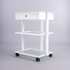 White Beauty Trolley With Drawer 