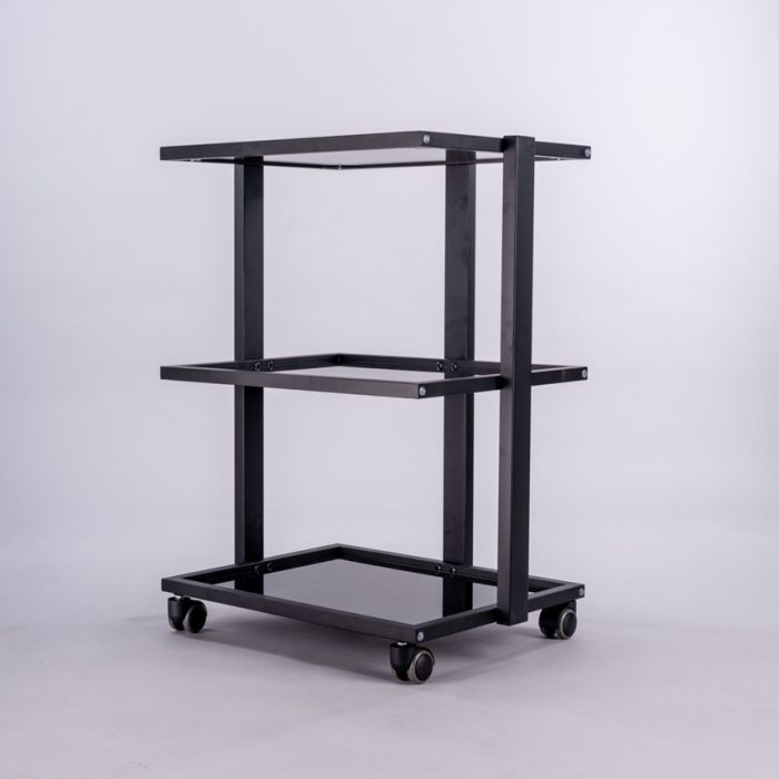 Luxury Glass Beauty Trolley - Black